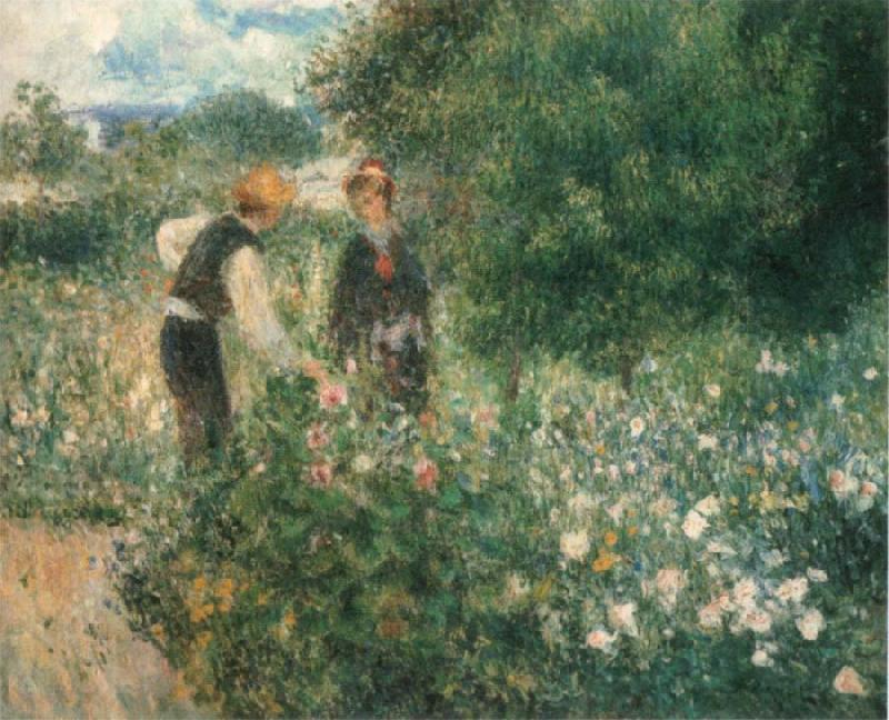 Pierre-Auguste Renoir Picking Flowers oil painting picture
